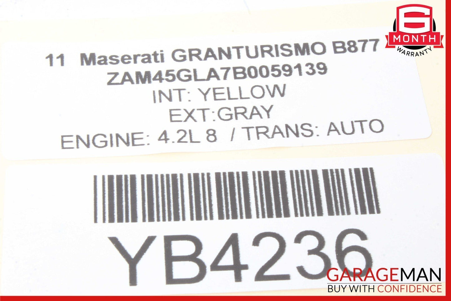 08-19 Maserati GranTurismo M145 Rear Left Driver Side Seat Belt Black OEM