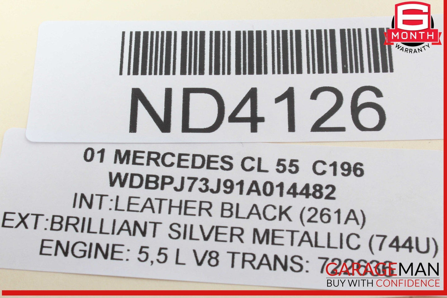 00-06 Mercedes W215 CL55 AMG Center Console Shifter Bezel Trim 2152600196 OEM