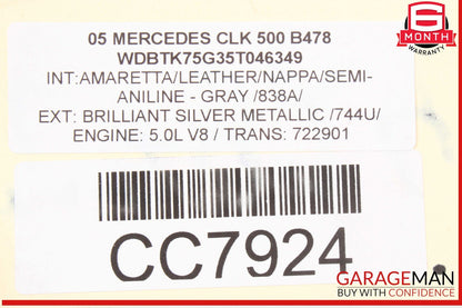 05-09 Mercedes W209 CLK350 Power Steering Rack & Pinion Assembly RWD OEM