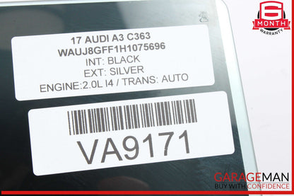 2015-2020 Audi A3 Rear Right Passenger Side Door Window Glass 43R00048