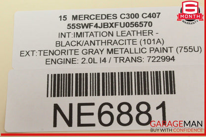 15-18 Mercedes W205 C300 AM FM Command Head Unit Navigation Radio 2059008317 OEM