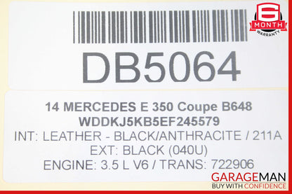 12-14 Mercedes W218 CLS550 Top Upper Seat Cushion Front Left Side OEM