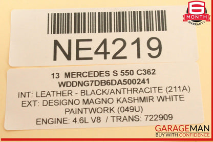 07-13 Mercedes W221 S550 S600 Lower Radiator Core Support Headlight Bracket OEM