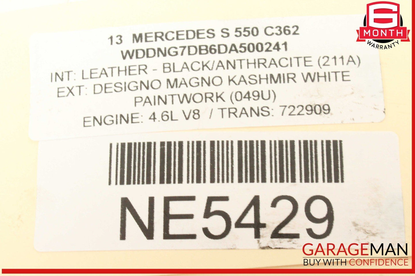 12-18 Mercedes W221 S550 Front Right or Left Engine Timing Chain Cover Plate OEM