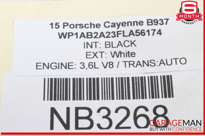 15-18 Porsche Cayenne 958 Rear Left Side Knuckle Spindle OEM