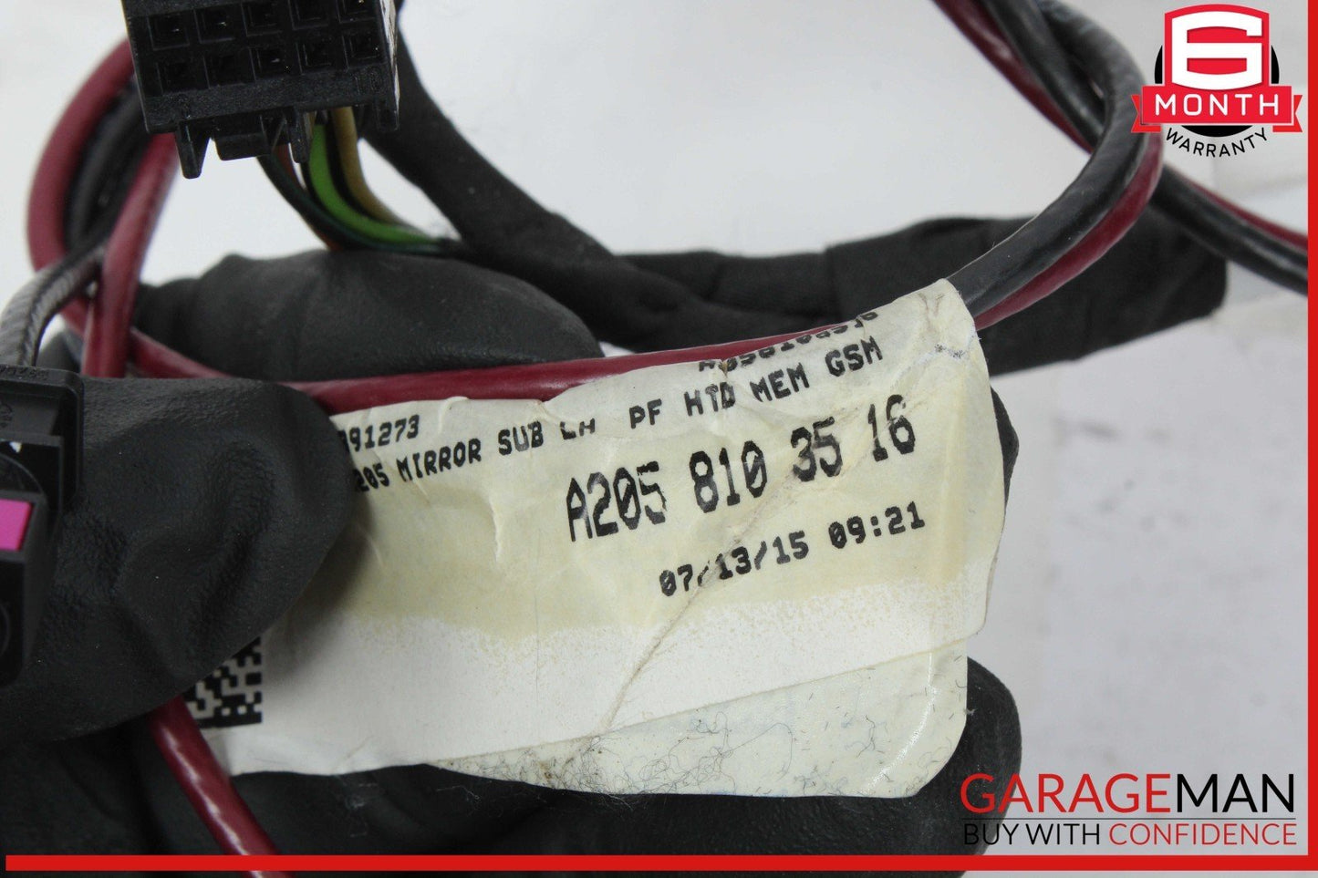 15-16 Mercedes W205 C300 Front Left Side Door Rear View Mirror w/ Blind Spot