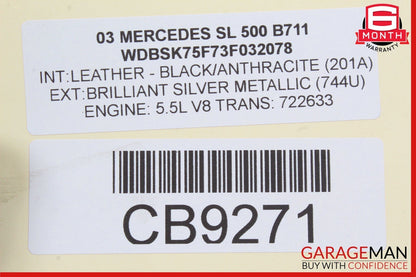 03-06 Mercedes R230 SL500 Rear ABC Hydraulic Suspension Valve Block Assembly OEM