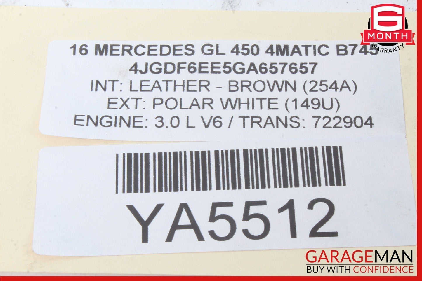 12-16 Mercedes X166 GL450 ML500 Rear Left And Right Side Shock Strut Set OEM