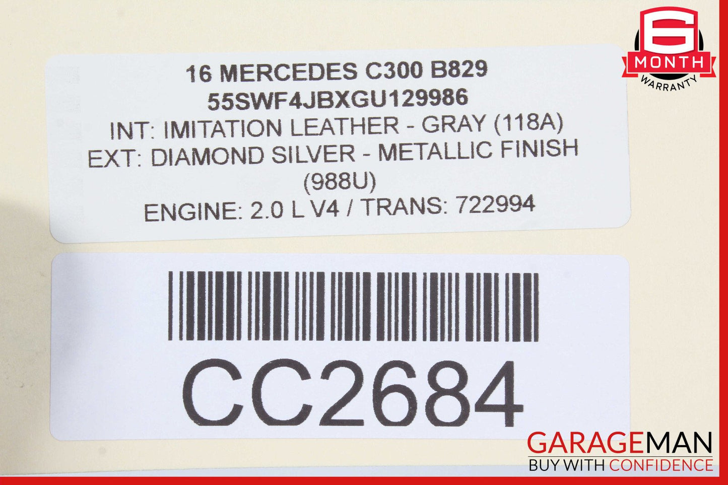 15-21 Mercedes W205 C300 C350e C400 C450 AMG Right Side Door Shell OEM