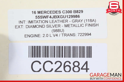 15-21 Mercedes W205 C300 C350e C400 C450 AMG Right Side Door Shell OEM