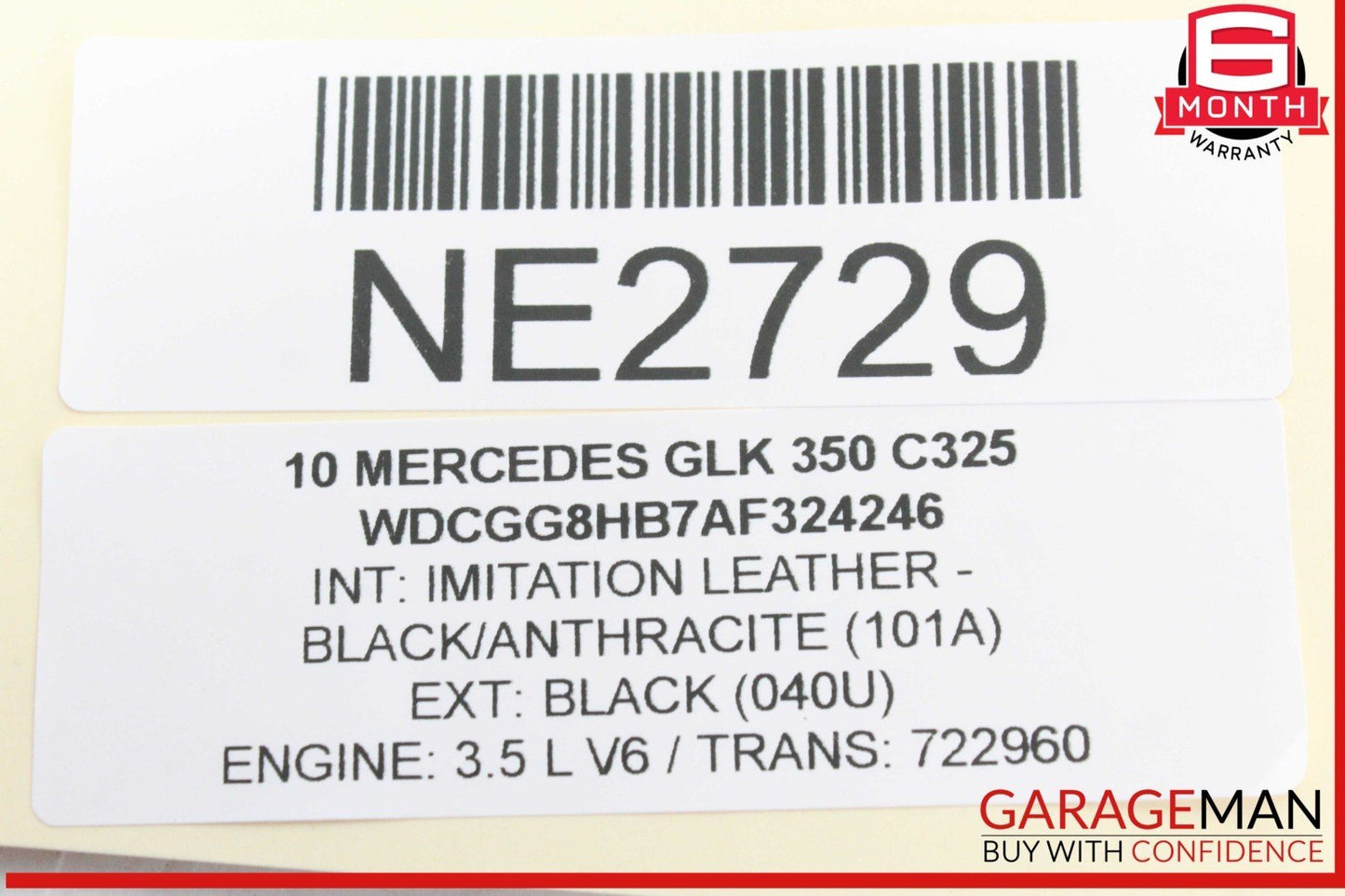 10-15 Mercedes X204 GLK350 GLK250 Rear Left Side Exterior Door Handle Black OEM