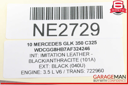 10-15 Mercedes X204 GLK350 GLK250 Rear Left Side Exterior Door Handle Black OEM