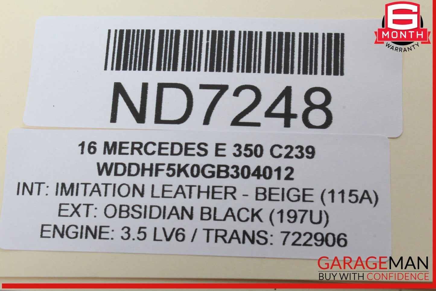 10-17 Mercedes W212 E350 Right Passenger Side Exterior Door Handle Black OEM