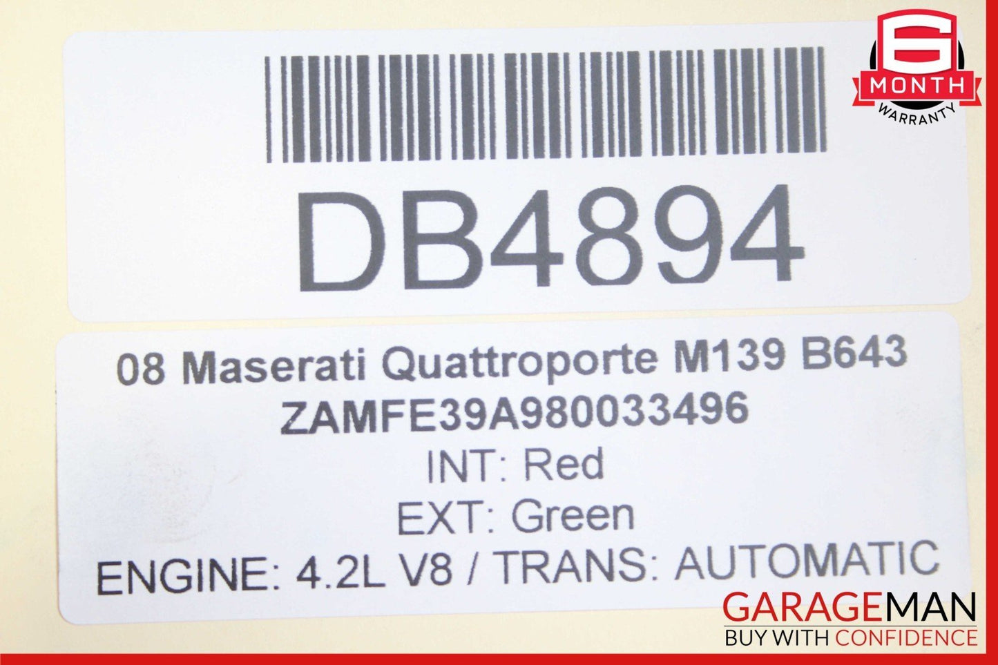 07-16 Maserati GranTurismo Quattroporte 4.2L Rear Differential Diff Axle Carrier