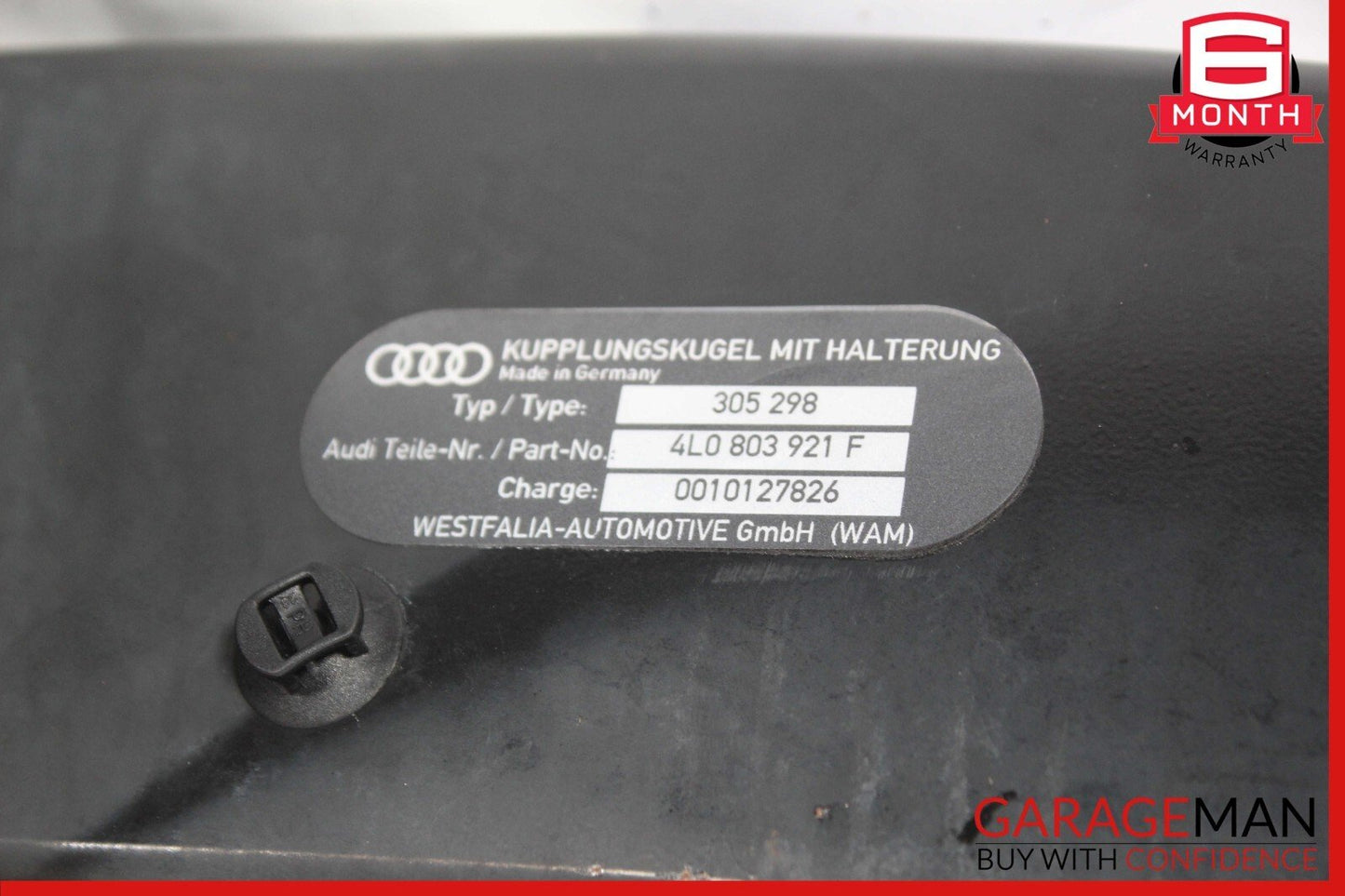 07-15 Audi Q7 Rear Trailer Tow Hitch Reinforcement Bar 4L0803921F OEM