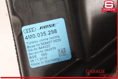 17-25 Audi Q7 Front Right Passenger Door Subwoofer Audio Speaker 4M0035298 OEM