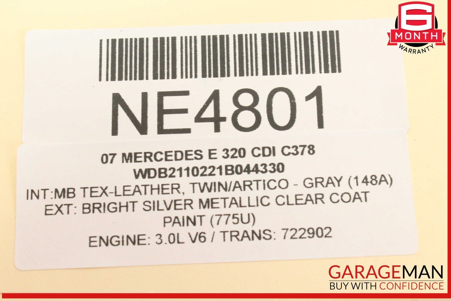 03-09 Mercedes W211 E320 CDI Rear Left Side Door Window Regulator Motor OEM