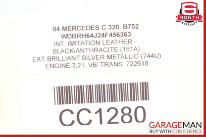 01-04 Mercedes W203 C320 Fuel Injection Rail Line w/ Injectors 1120700895 OEM