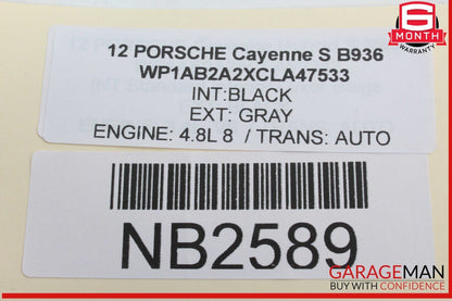 11-14 Porsche Cayenne 958 S Sun Visor Sunvisor Front Right Side Black OEM