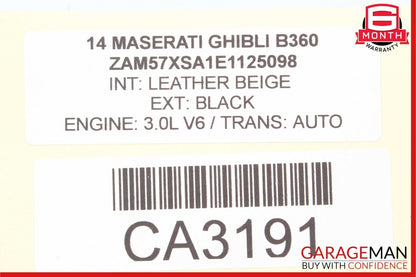 14-17 Maserati Ghibli Front Left Driver Side Suspension Upper Control Arm
