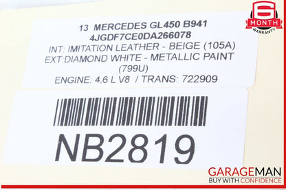 13-16 Mercedes X166 GL450 Front Right Side Mirror Glass Rear View
