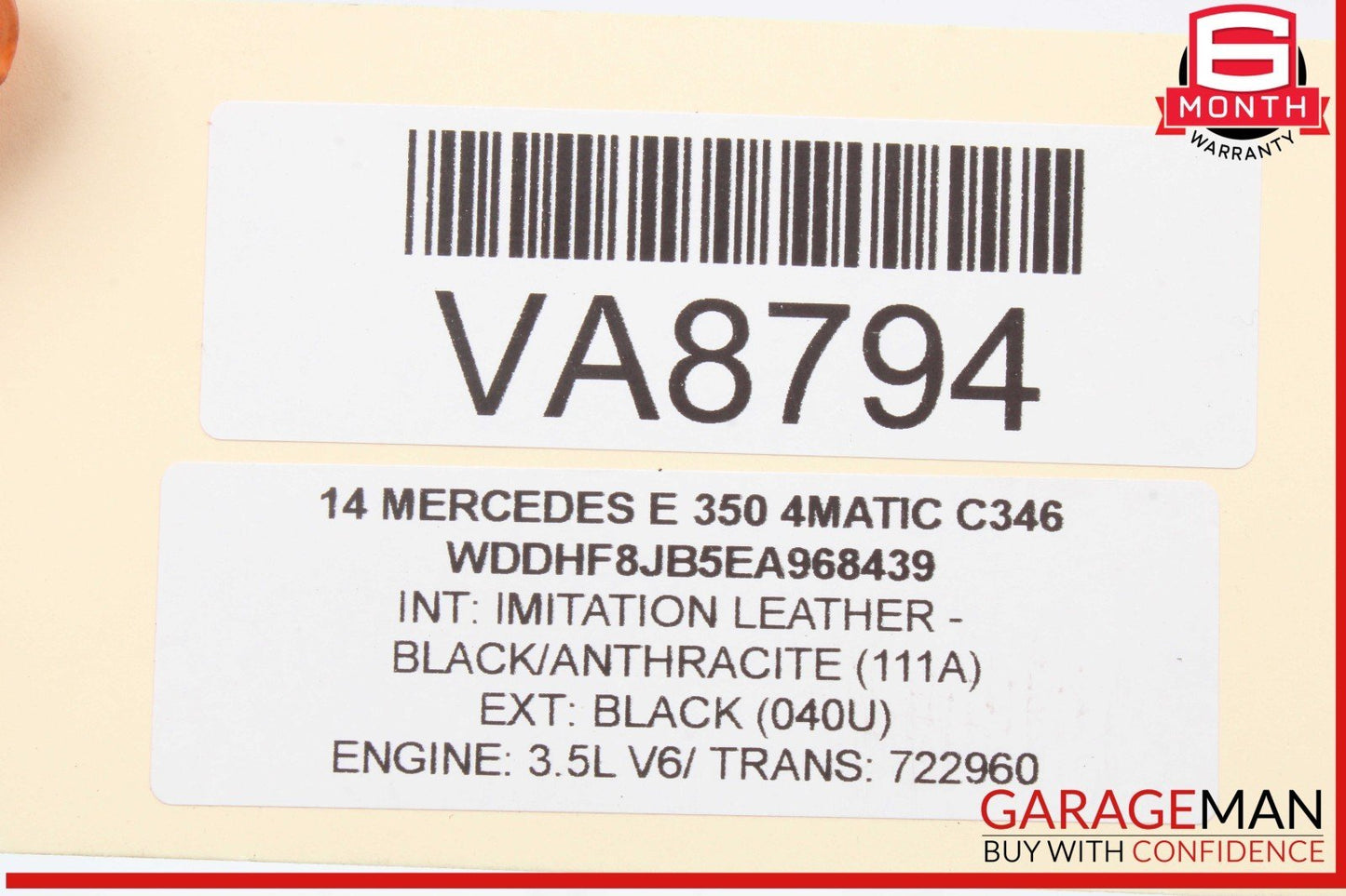 14-16 Mercedes W212 E350 4MATIC Front Right Door Rear View Mirror w/ Blind Spot