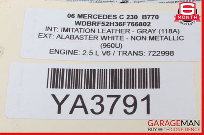 01-07 Mercedes W203 C230 SLK320 Front Right Side Foglight Fog Light Lamp OEM