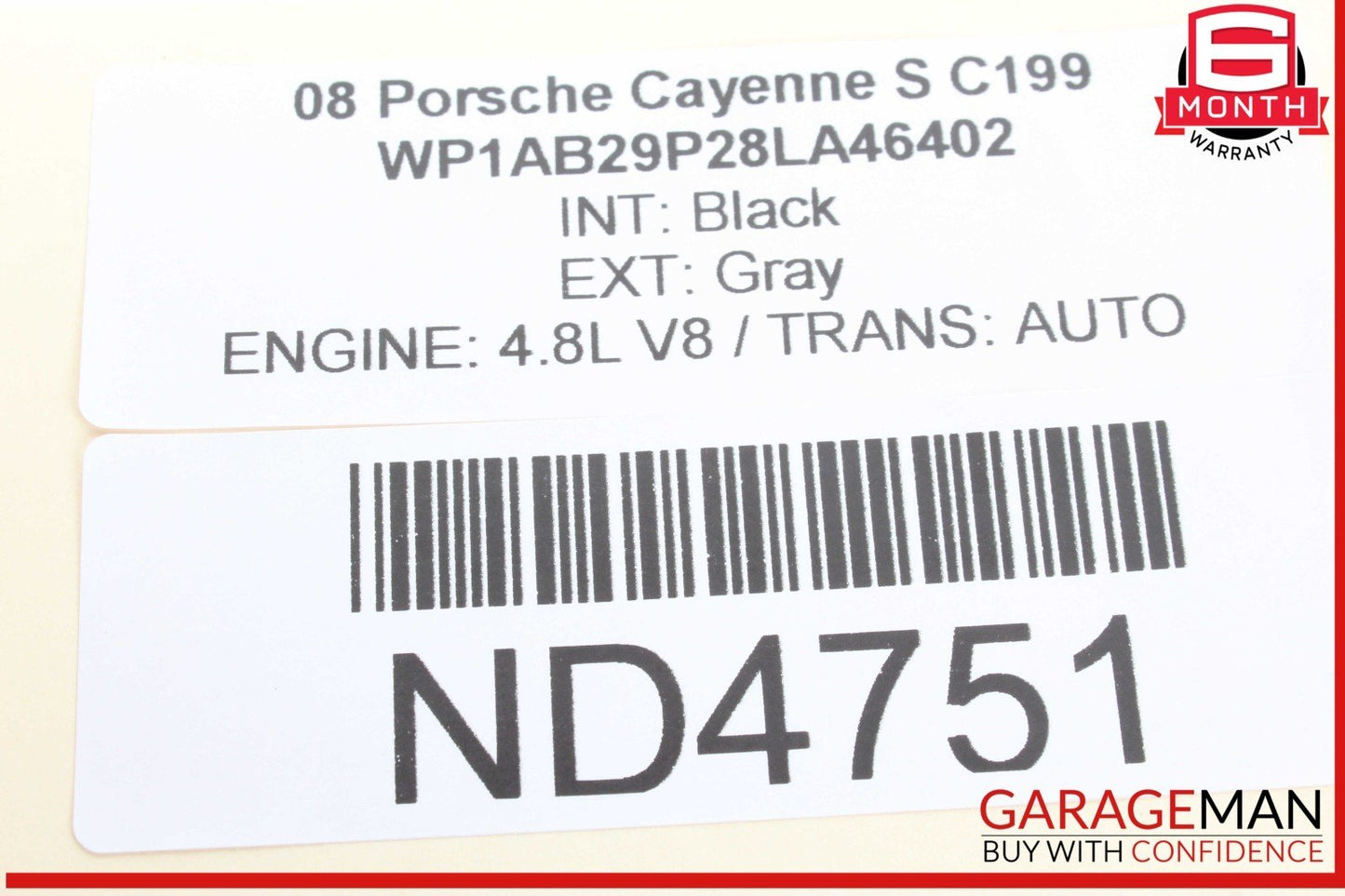 03-10 Porsche Cayenne S 955 957 Rear Left Lower Control Arm 7L0505351 OEM