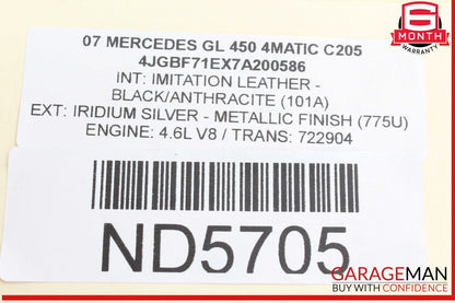 06-12 Mercedes X164 GL450 4MATIC Front Right Passenger Side Lower Control Arm