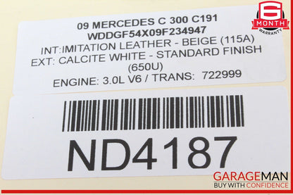 08-17 Mercedes W204 C300 E350 Front Right Side Spindle Knuckle Hub Bearing OEM