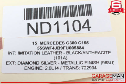 15-19 Mercedes W205 C300 C400 Media Center Dashboard Hazard Control Switch OEM
