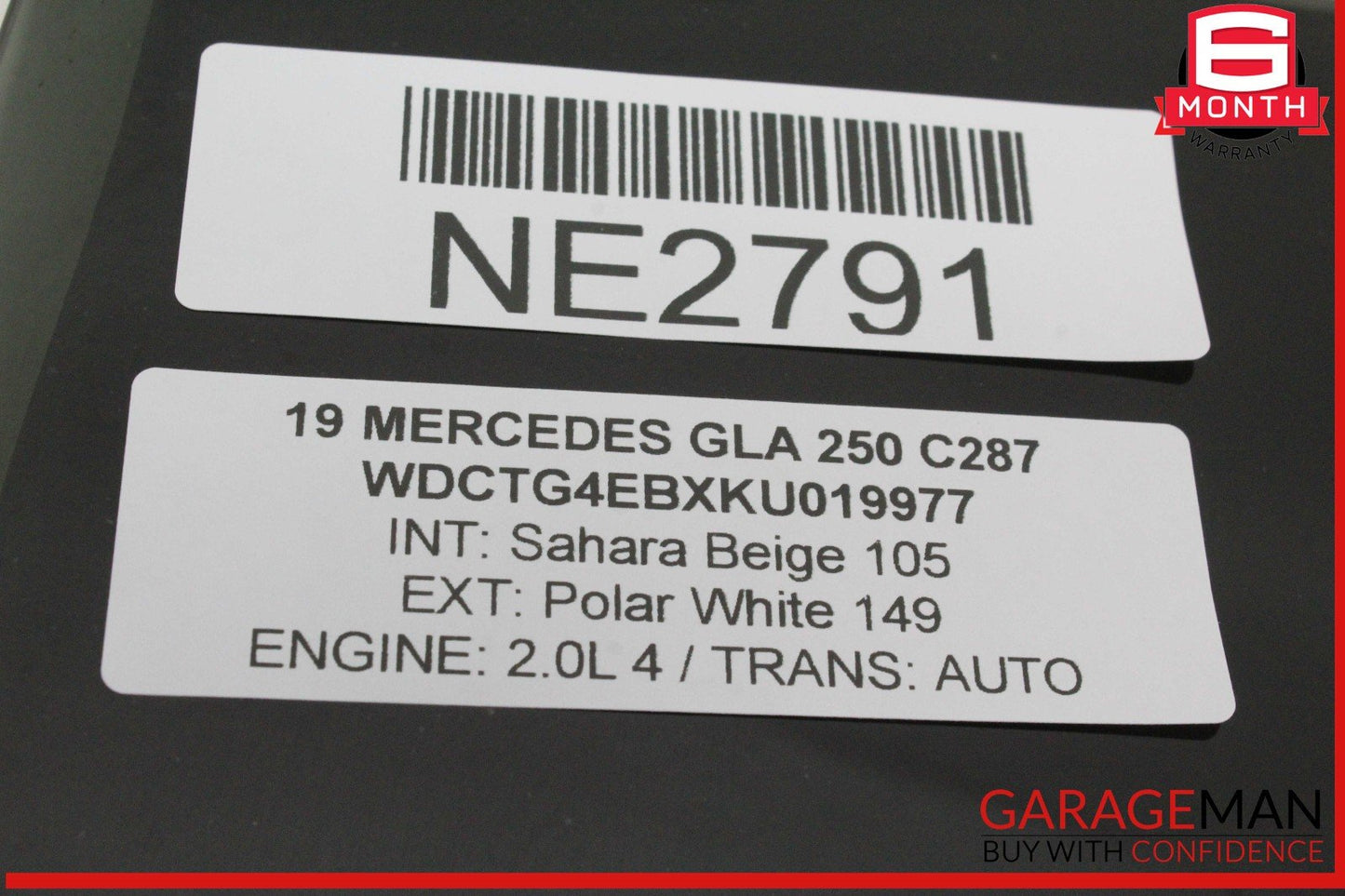 15-20 Mercedes X156 GLA250 GLA45 AMG Rear Left Side Door Window Glass OEM