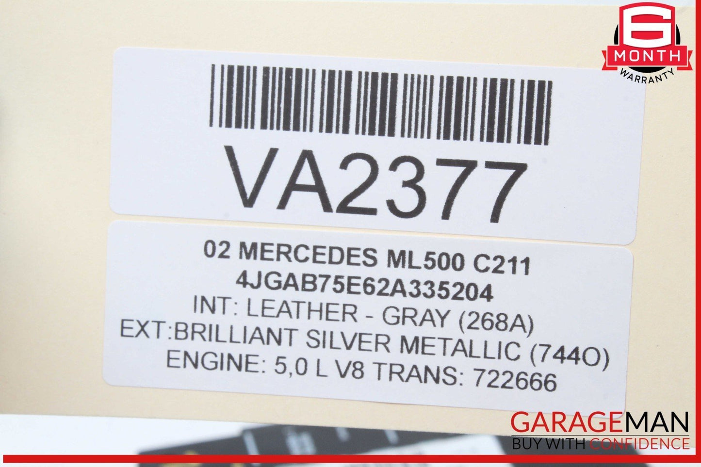 98-05 Mercedes W163 ML500 ML320 ML55 AMG Front Right / Left Seat Control Module