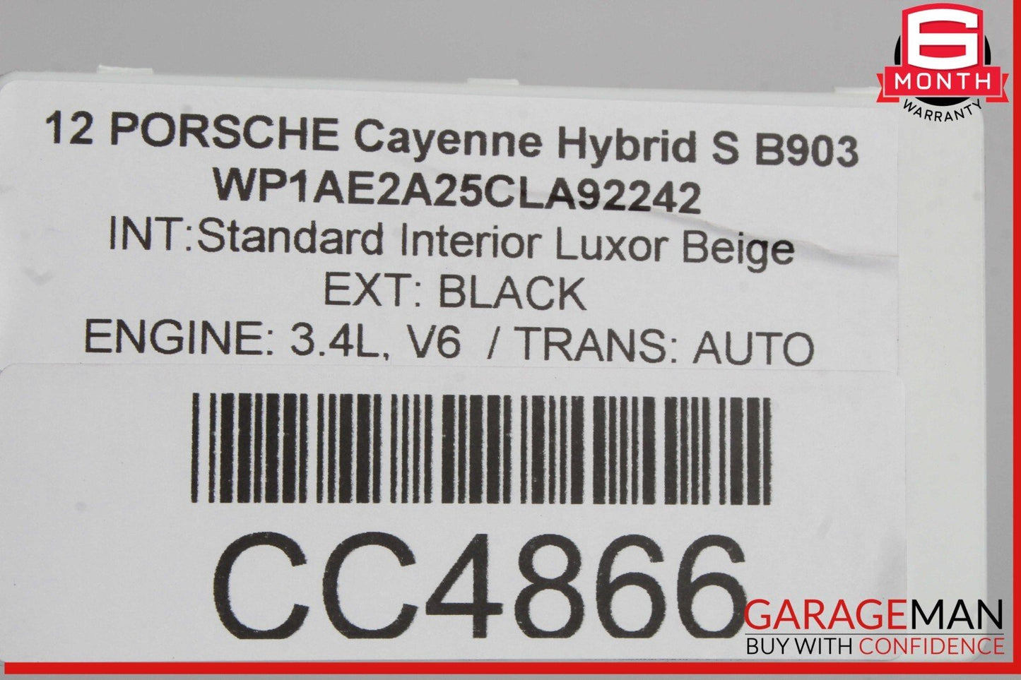 11-14 Porsche Cayenne 958 Rear Bumper Cover Panel Assembly Black OEM