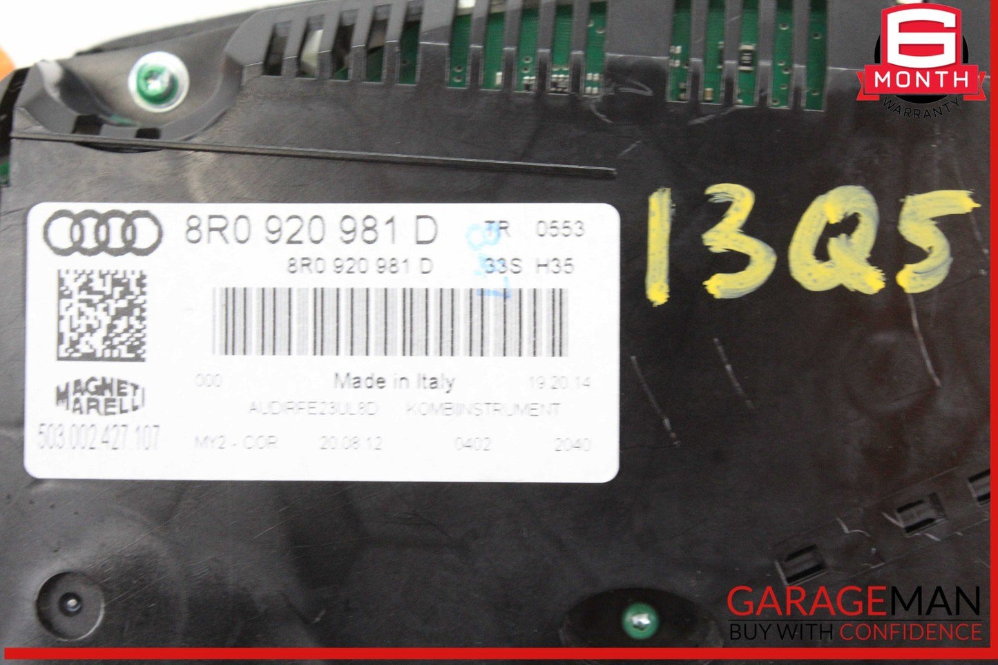 13 Audi Q5 Speedometer Instrument Cluster Gauge 8R0920981D OEM
