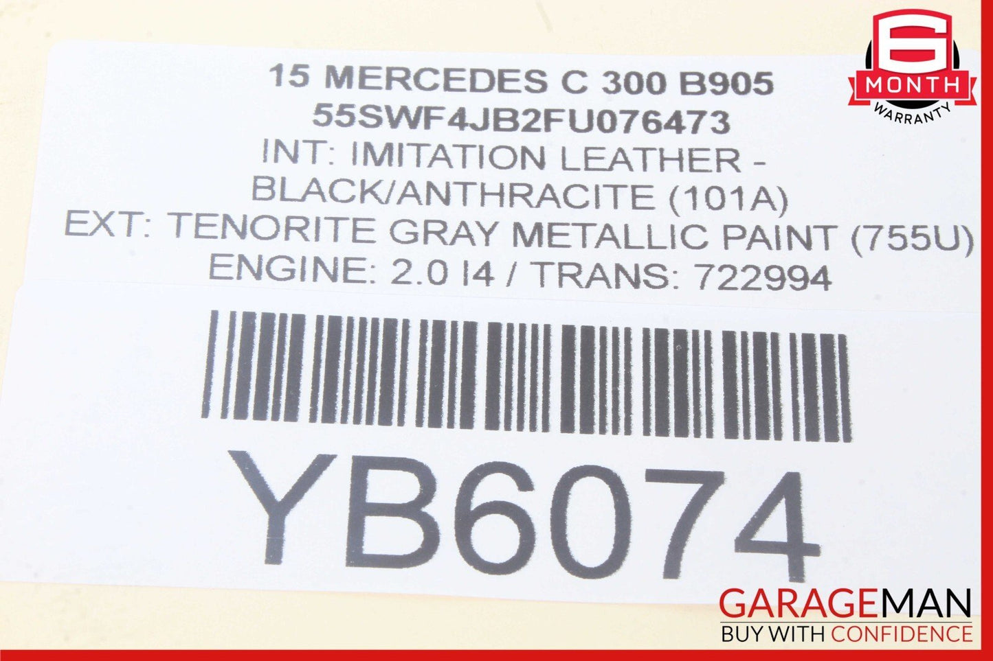 15-20 Mercedes W205 C300 GLC350e E300 M274 2.0L ECU ECM Engine Control Module