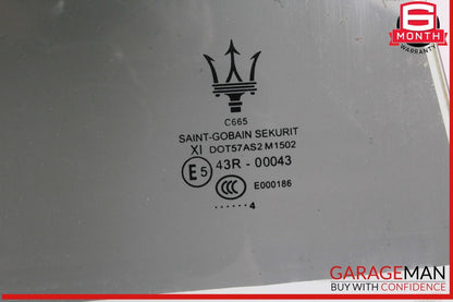 14-22 Maserati Quattroporte M156 Rear Right Passenger Side Door Window Glass OEM