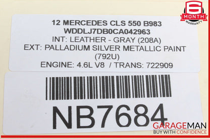11-18 Mercedes W218 CLS550 4.7L V8 Left Side Turbocharger Turbo Charger Manifold