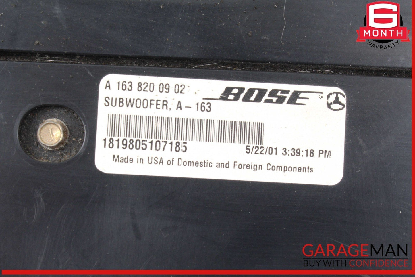 98-05 Mercedes W163 ML320 ML55 AMG Audio Sound System Subwoofer Box Assembly OEM