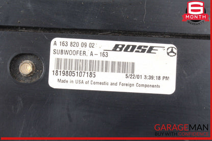 98-05 Mercedes W163 ML320 ML55 AMG Audio Sound System Subwoofer Box Assembly OEM