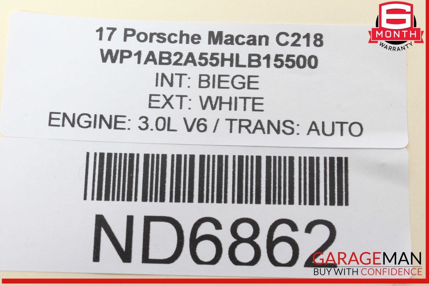 15-24 Porsche Macan 95B Rear Left Driver Side Seat Airbag Air Bag 95B880441