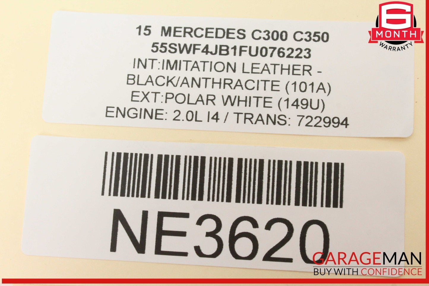15-23 Mercedes W205 C300 Front Left Driver Side Bumper Reinforcement Impact Bar