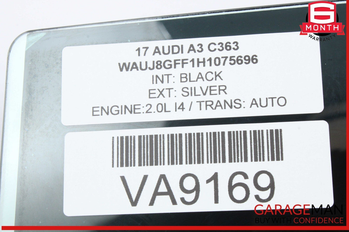 15-20 Audi A3 S3 Rear Left Driver Side Door Window Glass 8V5845205 OEM