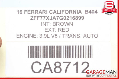 15-18 Ferrari California T Rear Bumper Reinforcement Impact Crash Bar Rebar OEM