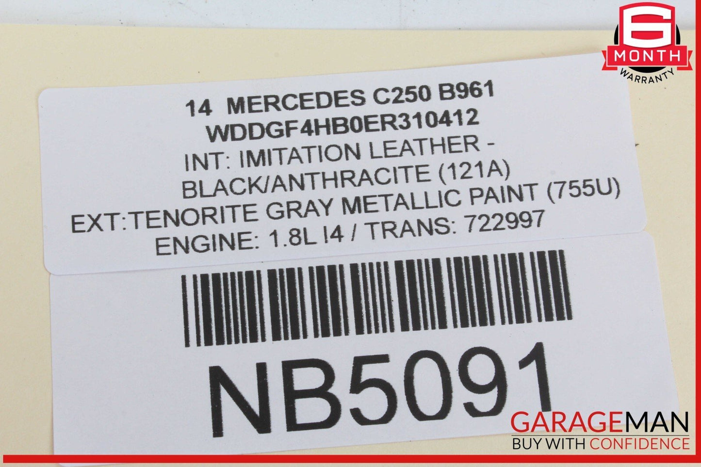 12-14 Mercedes W204 C250 C350 C63 AMG Front Left Side Door Rear View Mirror OEM