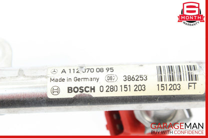01-04 Mercedes W203 C240 Fuel Injection Rail Line w/ Injectors 1120700895 OEM