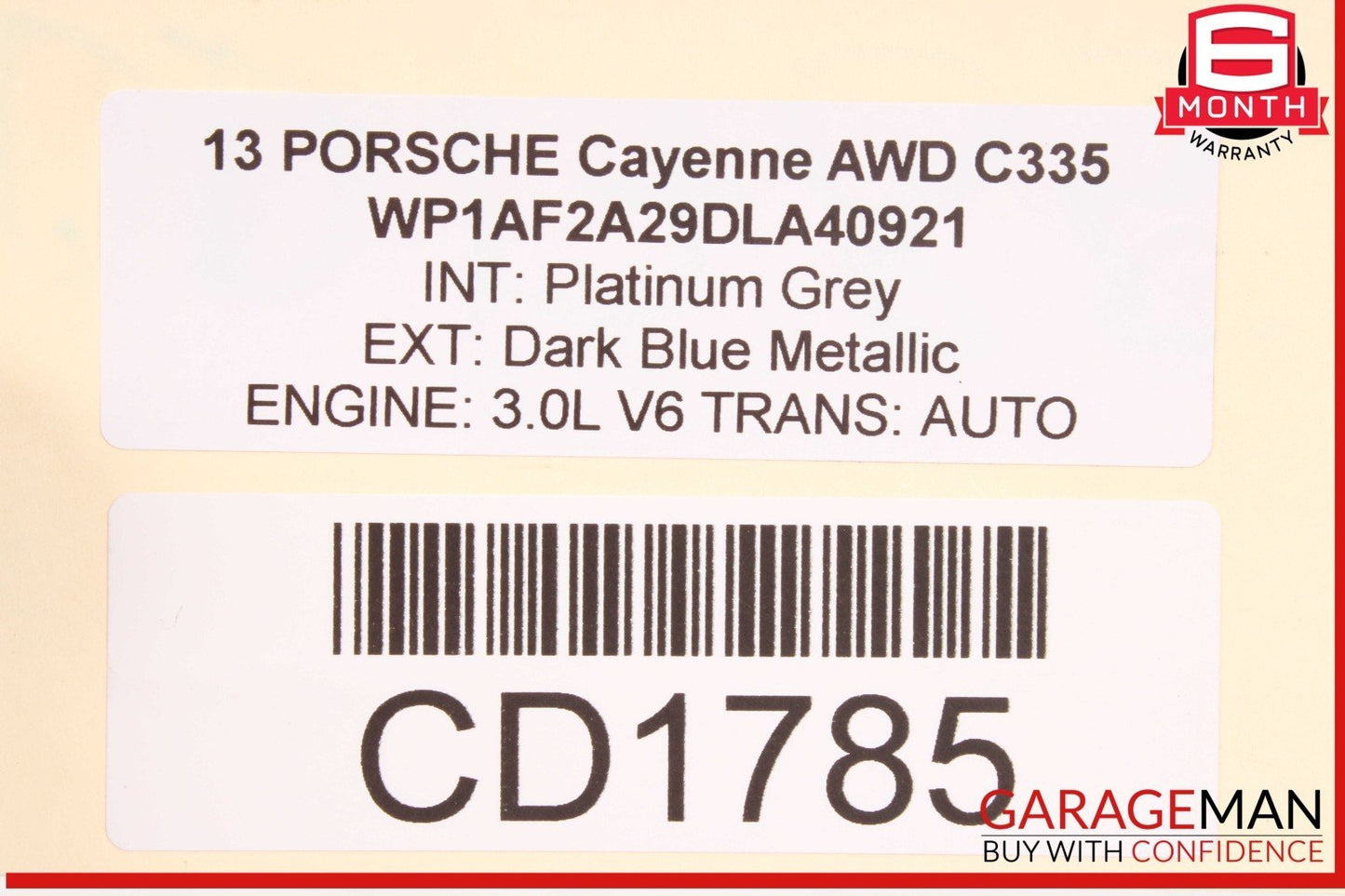 11-18 Porsche Cayenne 958 3.0L Front Engine Crossmember Mount Bracket OEM