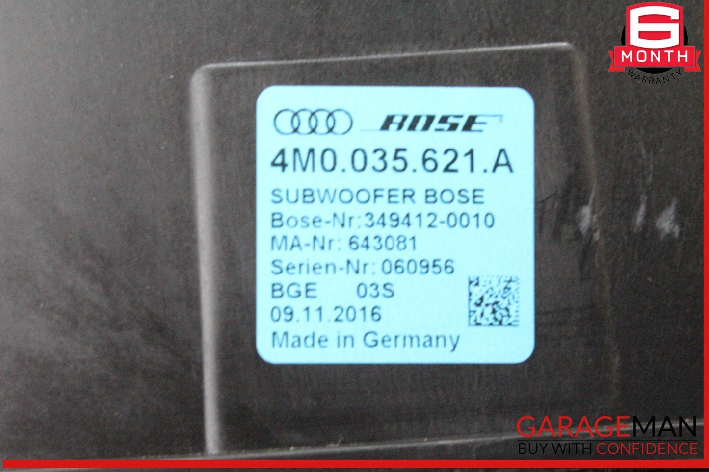 17-24 Audi Q7 Rear Subwoofer Sub Woofer Speaker Box 4M0035621A OEM