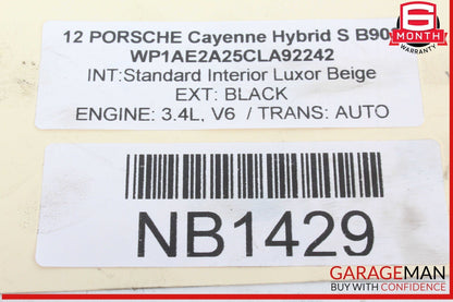 11-18 Porsche Cayenne S 958 Front Left Driver Spindle Knuckle Hub Bearing OEM