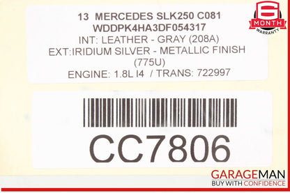 12-15 Mercedes R171 SLK250 Intercooler Air Cooler Radiator 2045000100 OEM